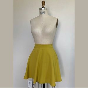 Citronelle Lime Yellow School Girl Skater Skirt ✨